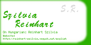 szilvia reinhart business card